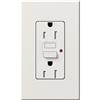 Lutron NTR-15-GFTR-WH Nova T Duplex Tamper Resistant GFCI Receptacles 15A 125V in White, Matte Finish (Replaced by NTR-15-GFST-WH)
