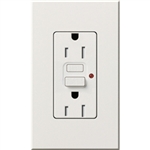 Lutron NTR-15-GFTR-WH Nova T Duplex Tamper Resistant GFCI Receptacles 15A 125V in White, Matte Finish (Replaced by NTR-15-GFST-WH)