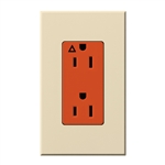 Lutron NTR-15-IG-OR-BE Nova T 15A, 125V, Isolated Ground Receptacle in Beige, Matte Finish