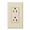 Lutron NTR-15-LA Nova T Receptacles 15A 125V in Light Almond, Matte Finish