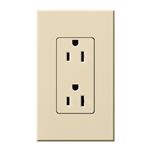 Lutron NTR-15-TR-BE Nova T Tamper Resistant Receptacles 15A 125V in Beige, Matte Finish