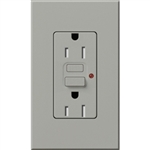 Lutron NTR-20-GFST-IV Nova T Duplex Self-Testing Tamper Resistant 20A 125V GFCI Receptacle in Ivory, Matte Finish