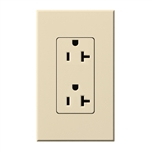 Lutron NTR-20-TR-BE Nova T Tamper Resistant Receptacles 20A 125V in Beige, Matte Finish