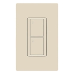 Lutron PD-5S-DV-LA 5A 2-button RF Switch, 5A Lighting/ 3A Fan (1/10 HP Motor, 120 V only), Light Almond