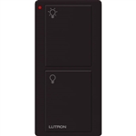 Lutron PJ2-2B-GBL-L01 Pico Wireless Control with indicator LED, 434 Mhz, 2-Button with Icon Engraving in Black
