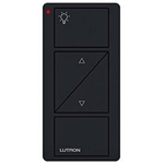 Lutron PJ2-2BRL-GBL-L01 Pico Wireless Control with indicator LED, 434 Mhz, 2-Button with Raise/Lower and Icon Engraving in Black