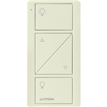 Lutron PJ2-2BRL-TBI-S01 Pico Wireless Control with indicator LED, 434 Mhz, 2-Button with Raise/Lower and Shade Icon Engraving in Biscuit, Satin Color