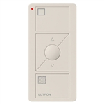 Lutron PJ2-3BRL-GLA-S01 Pico Wireless Control with indicator LED, 434 Mhz, 3-Button with Raise/Lower and Shade Icon Engraving in Light Almond
