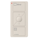 Lutron PJ2-3BRL-GLA-S05 Pico Wireless Control with indicator LED, 434 Mhz, 3-Button with Raise/Lower and Blind Text Engraving in Light Almond