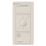 Lutron PJ2-3BRL-GLA-S06 Pico Wireless Control with indicator LED, 434 Mhz, 3-Button with Raise/Lower and Skylight Text Engraving in Light Almond