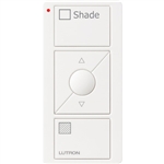 Lutron PJ2-3BRL-GWH-S02 Pico Wireless Control with indicator LED, 434 Mhz, 3-Button with Raise/Lower and Shade Text Engraving in White