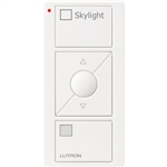 Lutron PJ2-3BRL-GWH-S06 Pico Wireless Control with indicator LED, 434 Mhz, 3-Button with Raise/Lower and Skylight Text Engraving in White