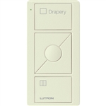 Lutron PJ2-3BRL-TBI-S07 Pico Wireless Control with indicator LED, 434 Mhz, 3-Button with Raise/Lower and Drapery Text Engraving in Biscuit, Satin Color