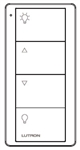 Lutron PJ2-4B-GLA-EL1 Pico 4-Button Wireless Remote, Zone Control for Light, with Custom Engraving, in Light Almond