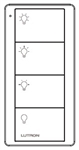 Lutron PJ2-4B-GLA-ES2 Pico 4-Button Wireless Remote, Scene Control for Shade,  with Custom Engraving, in Light Almond