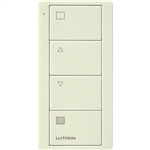 Lutron PJ2-4B-TBI-S01 Pico Wireless Control with indicator LED, RF signal, 4-Button Zone Control with Shade Icon Engraving in Biscuit, Satin Color