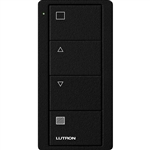 Lutron PJ2-4B-TMN-S01 Pico Wireless Control with indicator LED, RF signal, 4-Button Zone Control with Shade Icon Engraving in Black, Satin Color