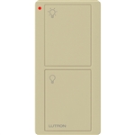 Lutron PJN-2B-GIV-L01 Pico Wireless Control with indicator LED and Nightlight, 434 Mhz, 2-Button with Light Icon Engraving in Ivory