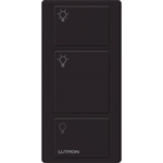 Lutron PX-3B-GBL-I01 Pico Wired Control, 3-Button with Icon Engraving in Black