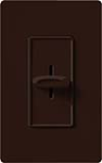 Lutron S-1000-BR Skylark 1000W Incandescent / Halogen Single Pole Slide-to-Off Dimmer in Brown