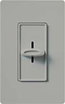 Lutron S-1000-GR Skylark 1000W Incandescent / Halogen Single Pole Slide-to-Off Dimmer in Gray