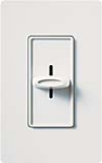 Lutron S-1000-WH Skylark 1000W Incandescent / Halogen Single Pole Slide-to-Off Dimmer in White