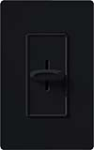 Lutron S-600-BL Skylark 600W Incandescent / Halogen Single Pole Slide-to-Off Dimmer in Black