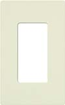 Lutron SC-1-BI Claro Satin Screwless Wallplate 1 Gang in Biscuit