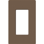 Lutron SC-1-EP Claro Satin Screwless Wallplate 1 Gang in Espresso