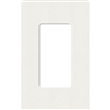 Lutron SC-1-GL Claro Satin Screwless Wallplate 1 Gang in Glacier White