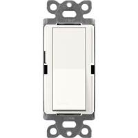 Lutron SC-1PS-BW Claro Satin 15A Single Pole Switch in Brilliant White