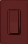 Lutron SC-1PS-MR Claro Satin 15A Single Pole Switch in Merlot