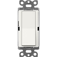 Lutron SC-1PS-RW Claro Satin 15A Single Pole Switch in Architectural White