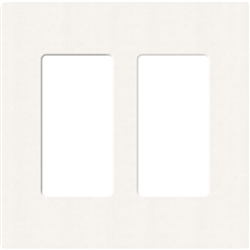 Lutron SC-2-BW Claro Satin Screwless Wallplate 2 Gang in Brilliant White