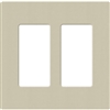 Lutron SC-2-CY Claro Satin Screwless Wallplate 2 Gang in Clay