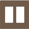 Lutron SC-2-EP Claro Satin Screwless Wallplate 2 Gang in Espresso