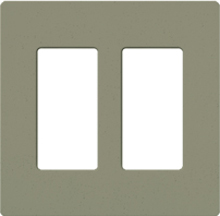 Lutron SC-2-GB Claro Satin Screwless Wallplate 2 Gang in Greenbriar