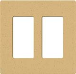 Lutron SC-2-GS Claro Satin Screwless Wallplate 2 Gang in Goldstone