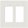 Lutron SC-2-LG Claro Satin Screwless Wallplate 2 Gang in Lunar Gray