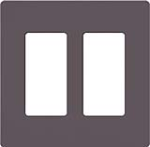 Lutron SC-2-PL Claro Satin Screwless Wallplate 2 Gang in Plum