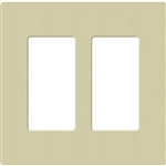 Lutron SC-2-SA Claro Satin Screwless Wallplate 2 Gang in Sage