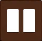 Lutron SC-2-SI Claro Satin Screwless Wallplate 2 Gang in Sienna