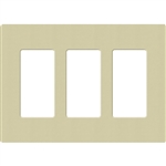 Lutron SC-3-SA Claro Satin Screwless Wallplate 2 Gang in Sage