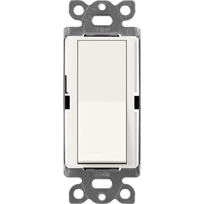 Lutron SC-3PS-GL Claro Satin 15A 3-Way Switch in Glacier White