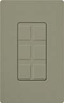 Lutron SC-6PF-GB Claro Satin Field Customizable Multi Port Frame in Greenbriar