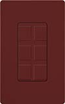 Lutron SC-6PF-MR Claro Satin Field Customizable Multi Port Frame in Merlot