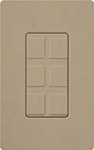 Lutron SC-6PF-MS Claro Satin Field Customizable Multi Port Frame in Mocha Stone