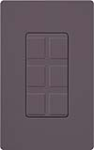 Lutron SC-6PF-PL Claro Satin Field Customizable Multi Port Frame in Plum