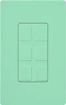 Lutron SC-6PF-SG Claro Satin Field Customizable Multi Port Frame in Sea Glass