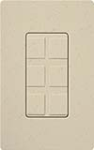 Lutron SC-6PF-ST Claro Satin Field Customizable Multi Port Frame in Stone